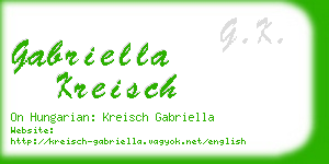 gabriella kreisch business card